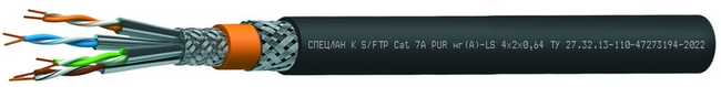 СПЕЦЛАН К S/FTP Cat 7A PUR нг(А)-LS