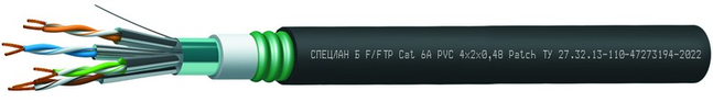 СПЕЦЛАН Б F/FTP Cat 6A PVC Patch